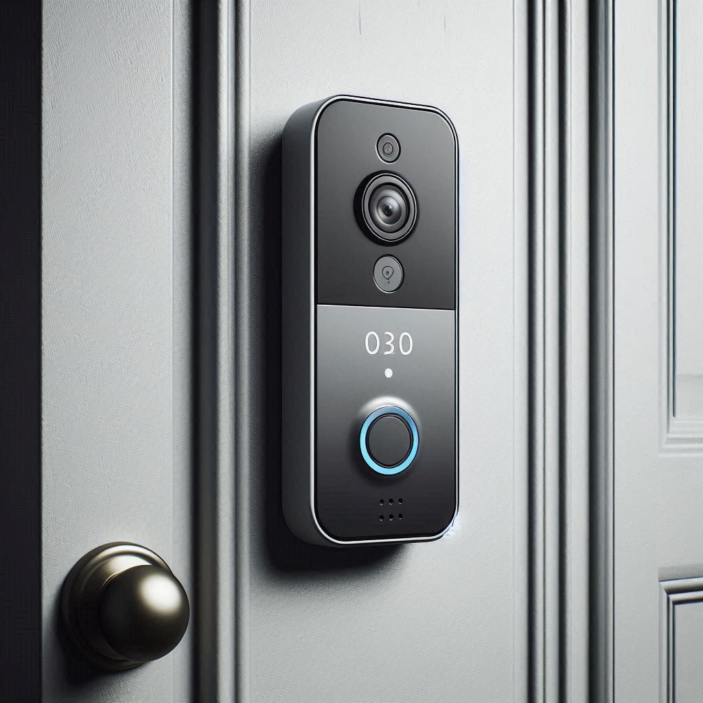 Smart Video Doorbell on Door